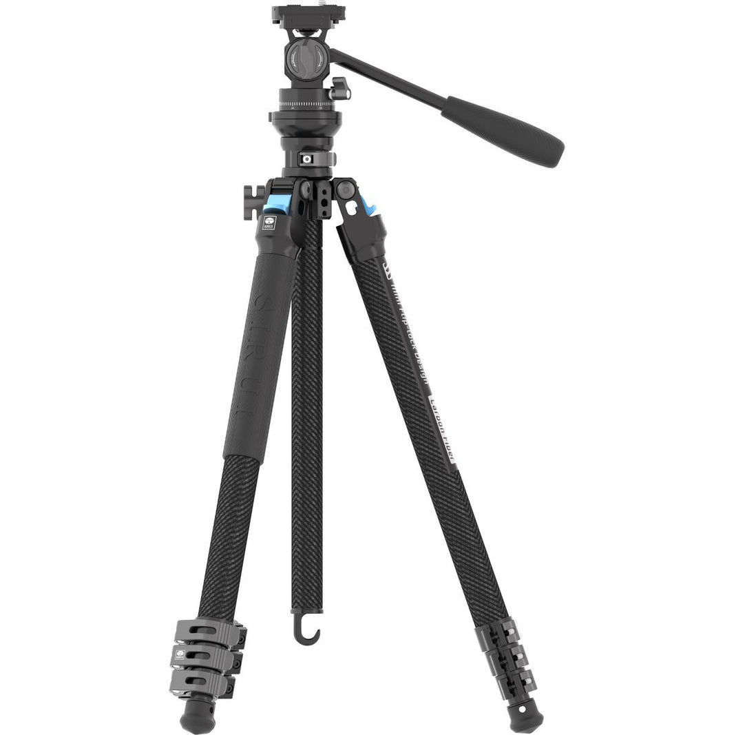 Sirui Landscape Carbon Tripod Kit L-224FL + KV-5 Video Head (w/ Flip Lock)