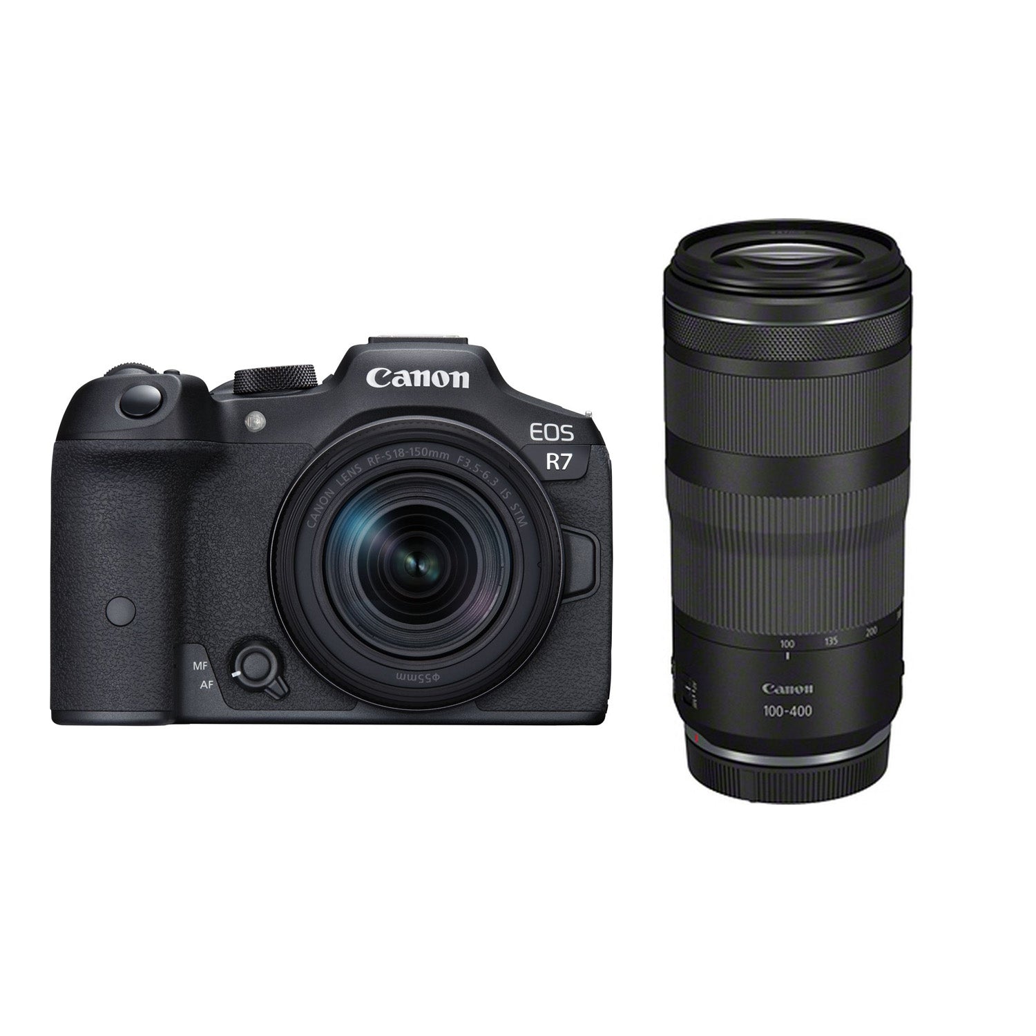 Canon EOS R7 + RF-S 18-150mm IS STM + RF 100-400mm F5.6-8 IS USM