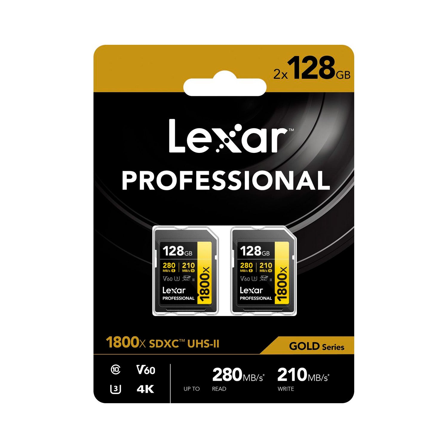 Lexar Professional Gold SDXC 1800X 128GB UHS-II V60 - 2pack
