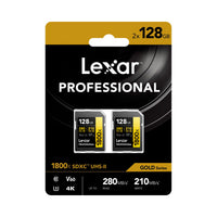 Lexar Professional Gold SDXC 1800X 128GB UHS-II V60 - 2pack