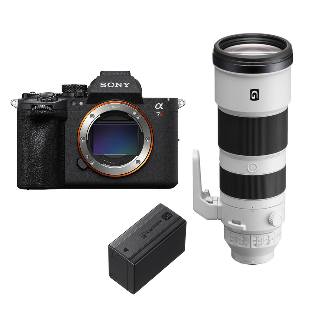 Sony A7R VI + FE 200-600mm f/5.6-6.3 G OSS + 2de Sony NP-SA100