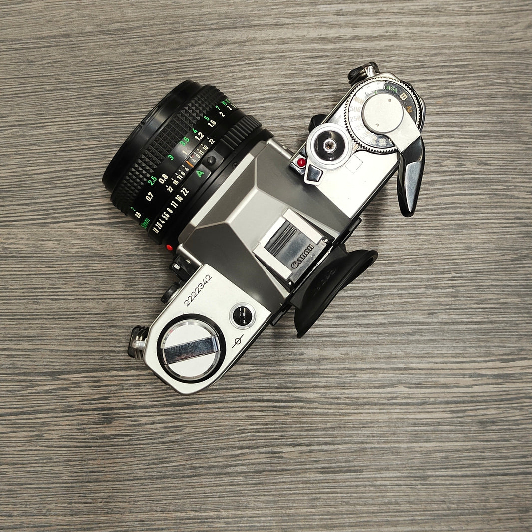 Tweedehands - Canon AE-1 + FD 50mm F1.8